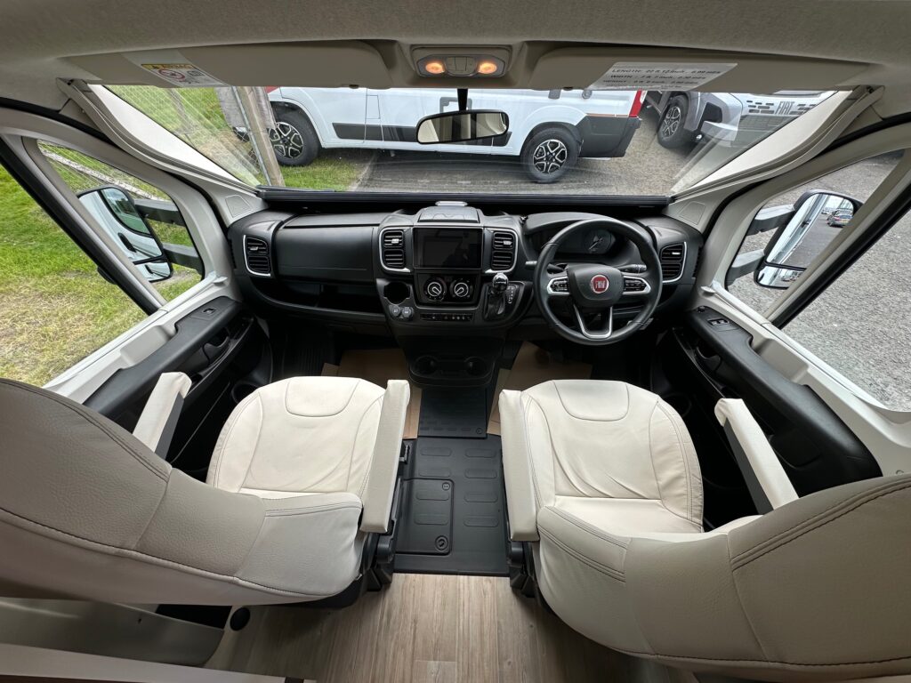 the inside of a motorhome